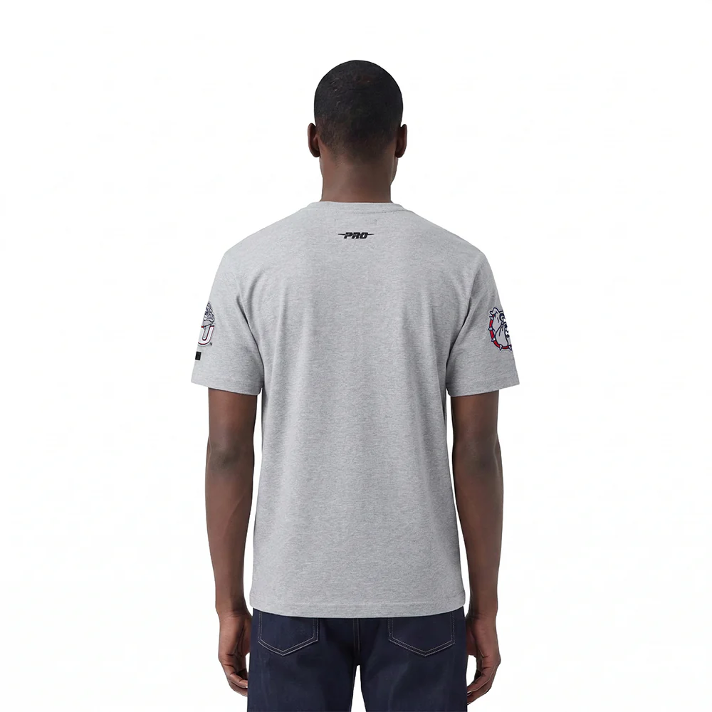 GONZAGA UNIVERSITY CLASSIC MEN'S STACKED LOGO TEE (HEATHER GREY) - Image 2