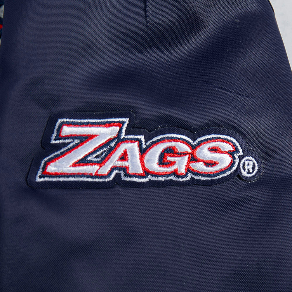GONZAGA UNIVERSITY CLASSIC RIB SATIN JACKET (MIDNIGHT NAVY/RED/MIDNIGHT NAVY) - Image 6