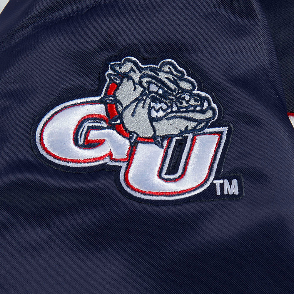 GONZAGA UNIVERSITY CLASSIC RIB SATIN JACKET (MIDNIGHT NAVY/RED/MIDNIGHT NAVY) - Image 7