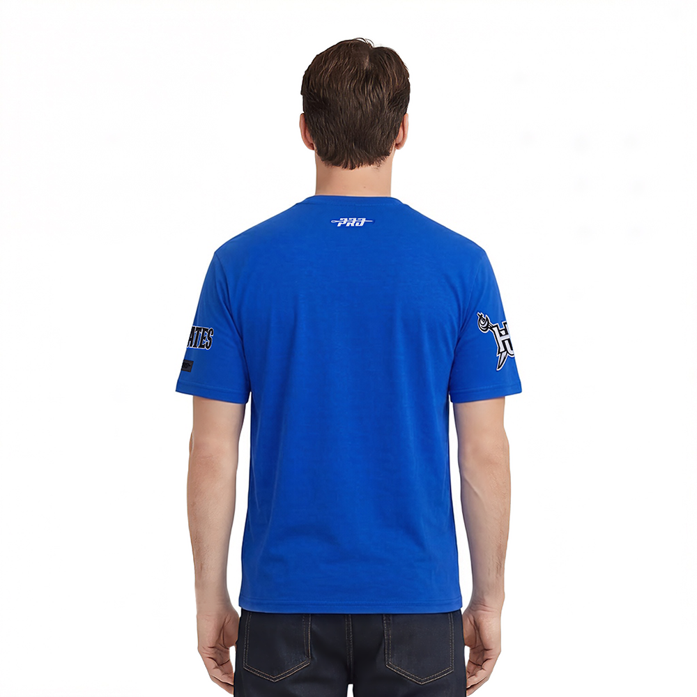 HAMPTON UNIVERSITY CLASSIC MEN'S STACKED LOGO SINGLE JERSEY TEE (ROYAL BLUE) - Image 2