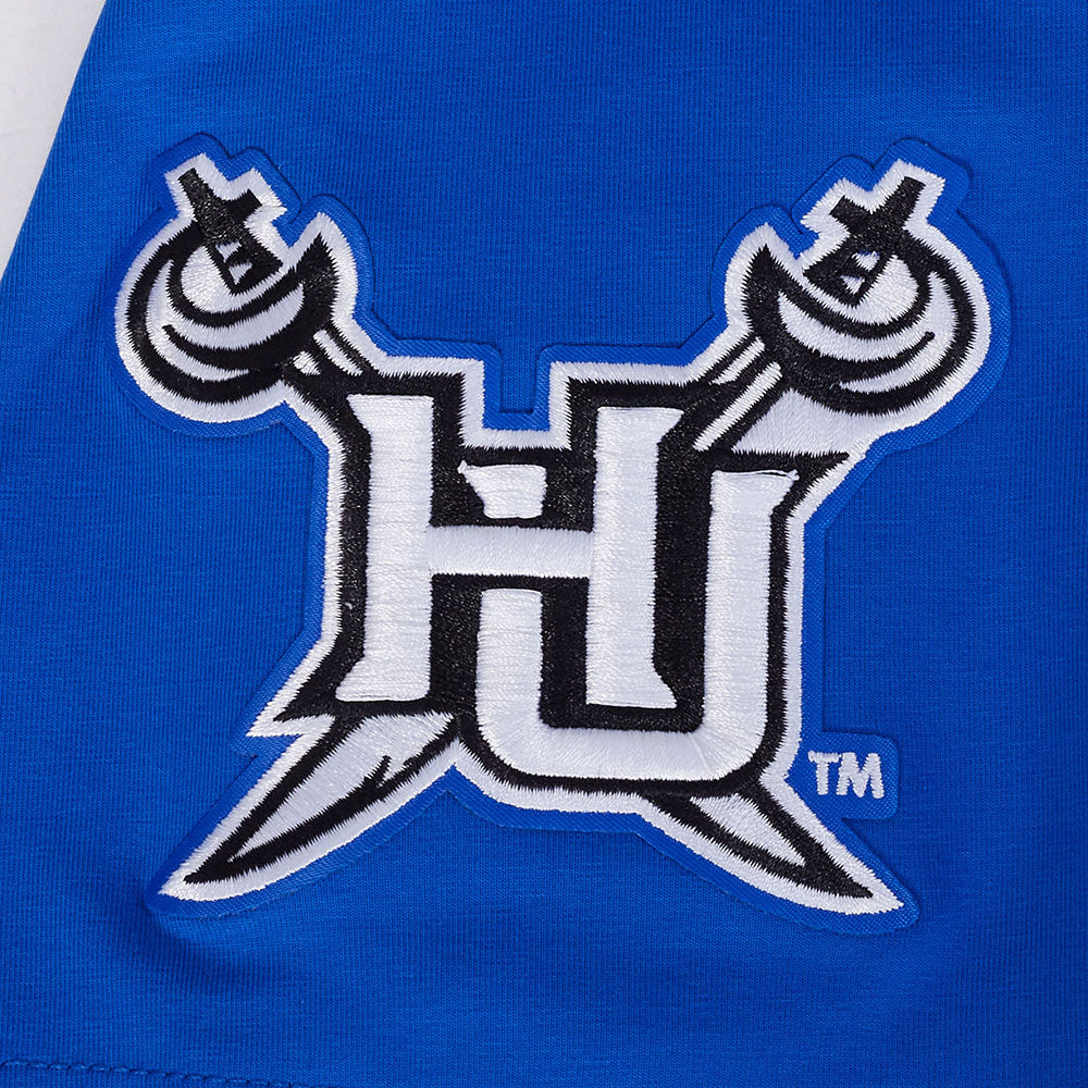 HAMPTON UNIVERSITY CLASSIC MEN'S STACKED LOGO SINGLE JERSEY TEE (ROYAL BLUE) - Image 7