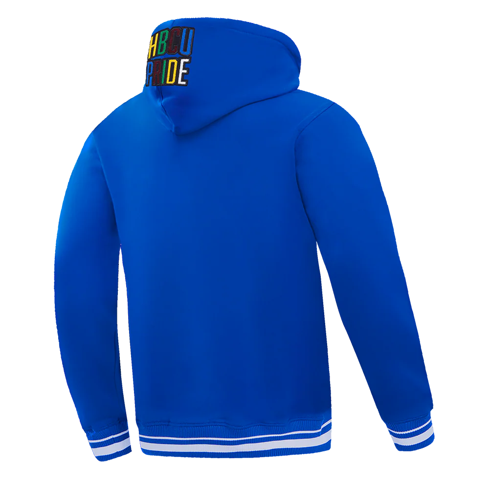 HAMPTON UNIVERSITY HBCU CHALLENGE FLEECE MEN'S PULLOVER HOODIE (ROYAL BLUE) - Image 4