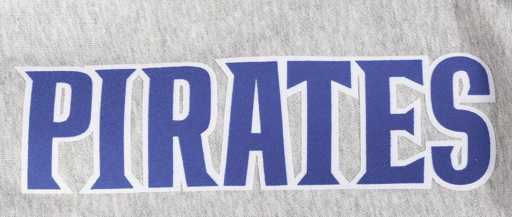 HAMPTON UNIVERSITY CLASSIC MEN'S STACKED LOGO FLEECE PULLOVER HOODIE (HEATHER GRAY/BLACK) - Image 7
