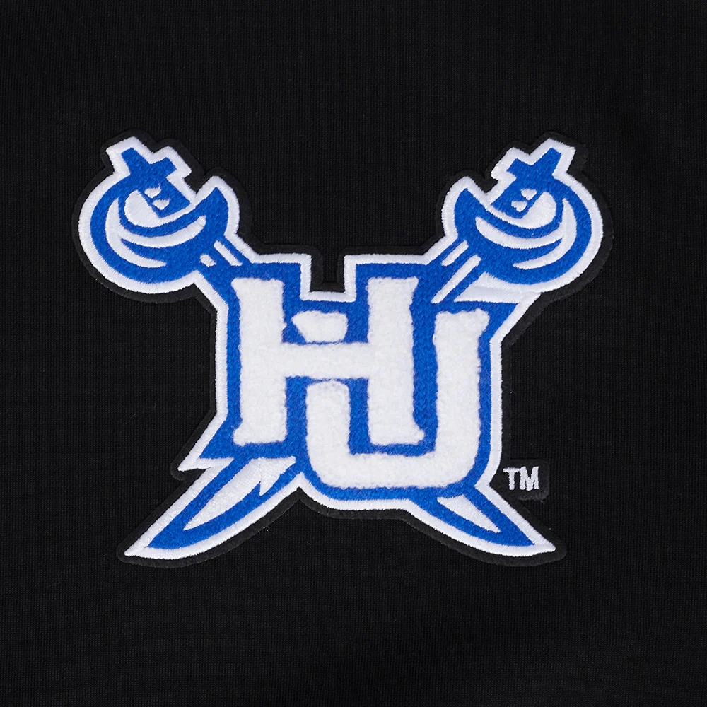 HAMPTON UNIVERSITY CLASSIC MEN'S DOUBLE KNIT PULLOVER HOODIE (BLACK) - Image 10