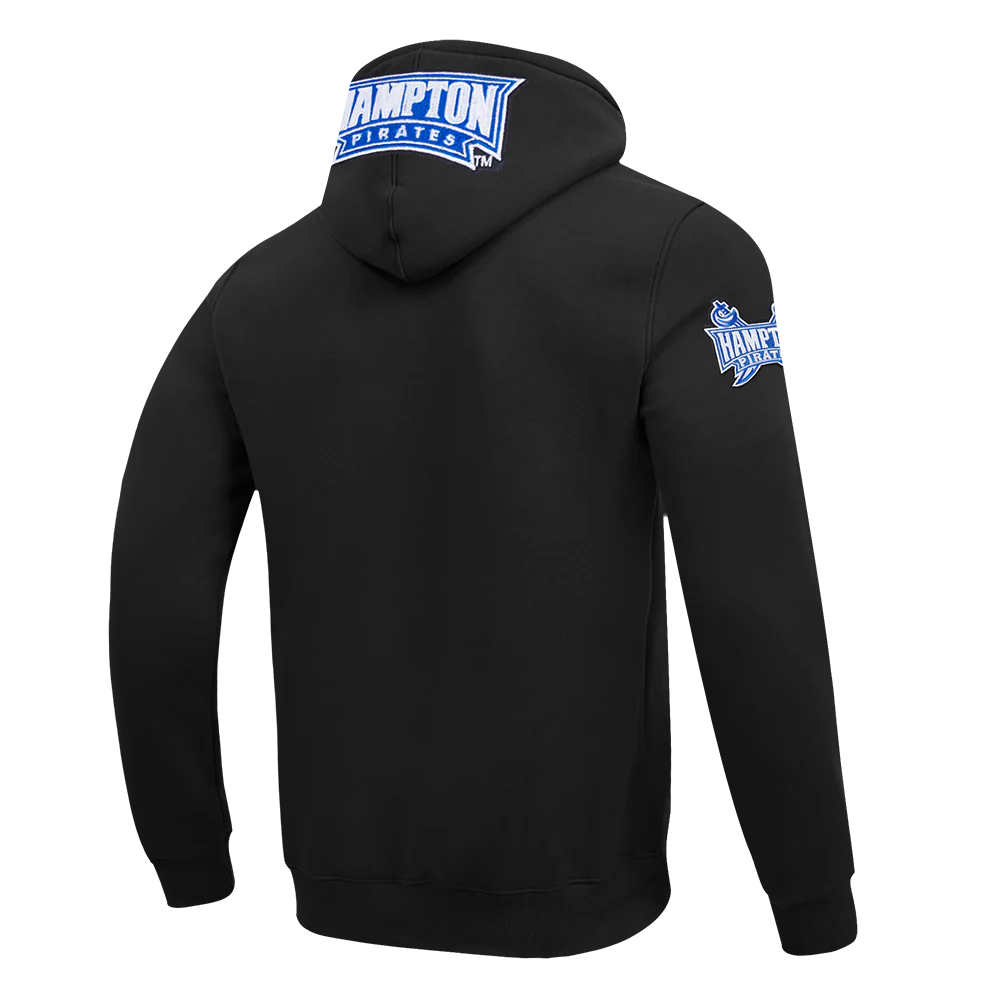 HAMPTON UNIVERSITY CLASSIC MEN'S DOUBLE KNIT PULLOVER HOODIE (BLACK) - Image 6