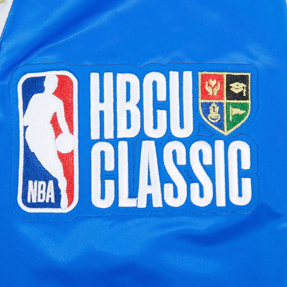 HAMPTON UNIVERSITY HBCU CLASSIC 2026 MEN'S RIB SATIN JACKET (ROYAL BLUE) - Image 11