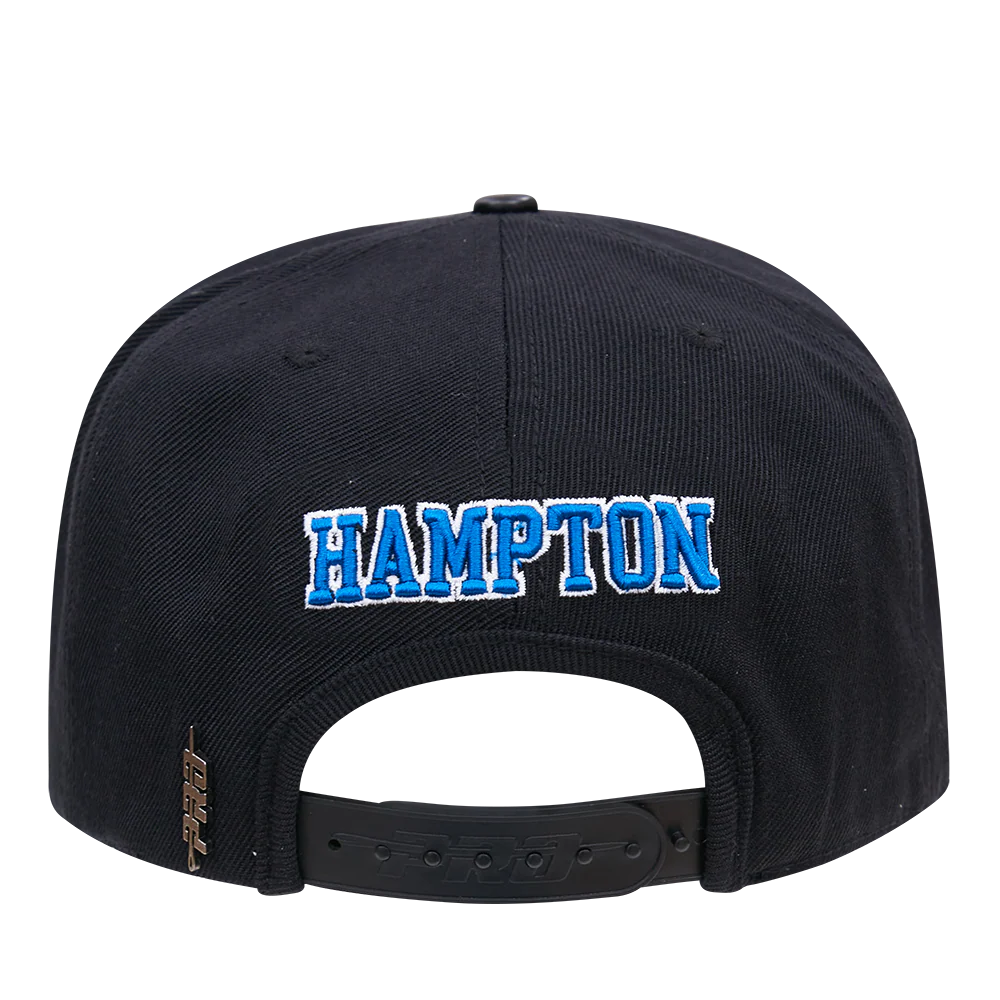 HAMPTON UNIVERSITY CLASSIC UNISEX STACKED LOGO WOOL SNAPBACK HAT (BLACK) - Image 5