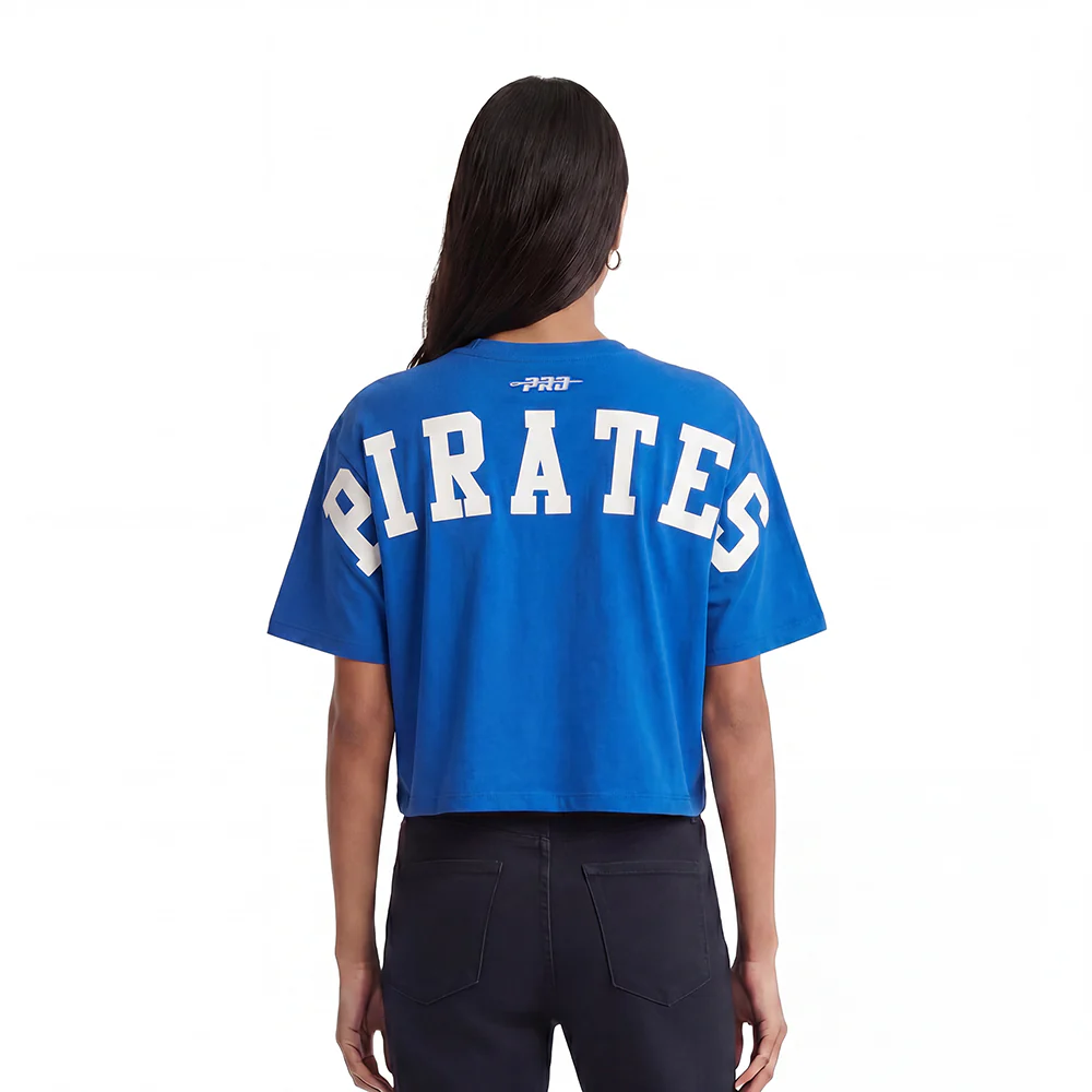 COLLEGE HAMPTON UNIVERSITY WINGSPAN WOMEN'S SJ BOXY TEE (ROYAL BLUE)