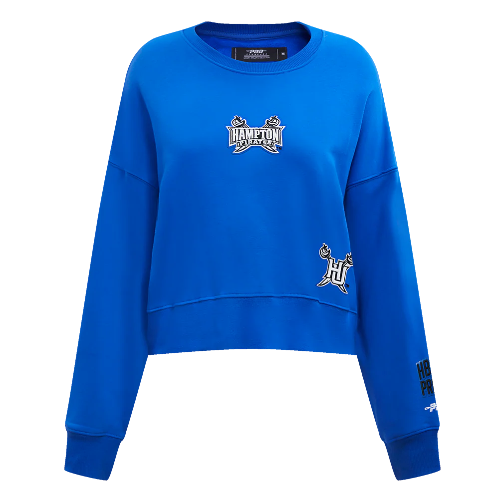 COLLEGE HAMPTON UNIVERSITY WINGSPAN WOMEN'S FLC CREWNECK (ROYAL BLUE) - Image 3