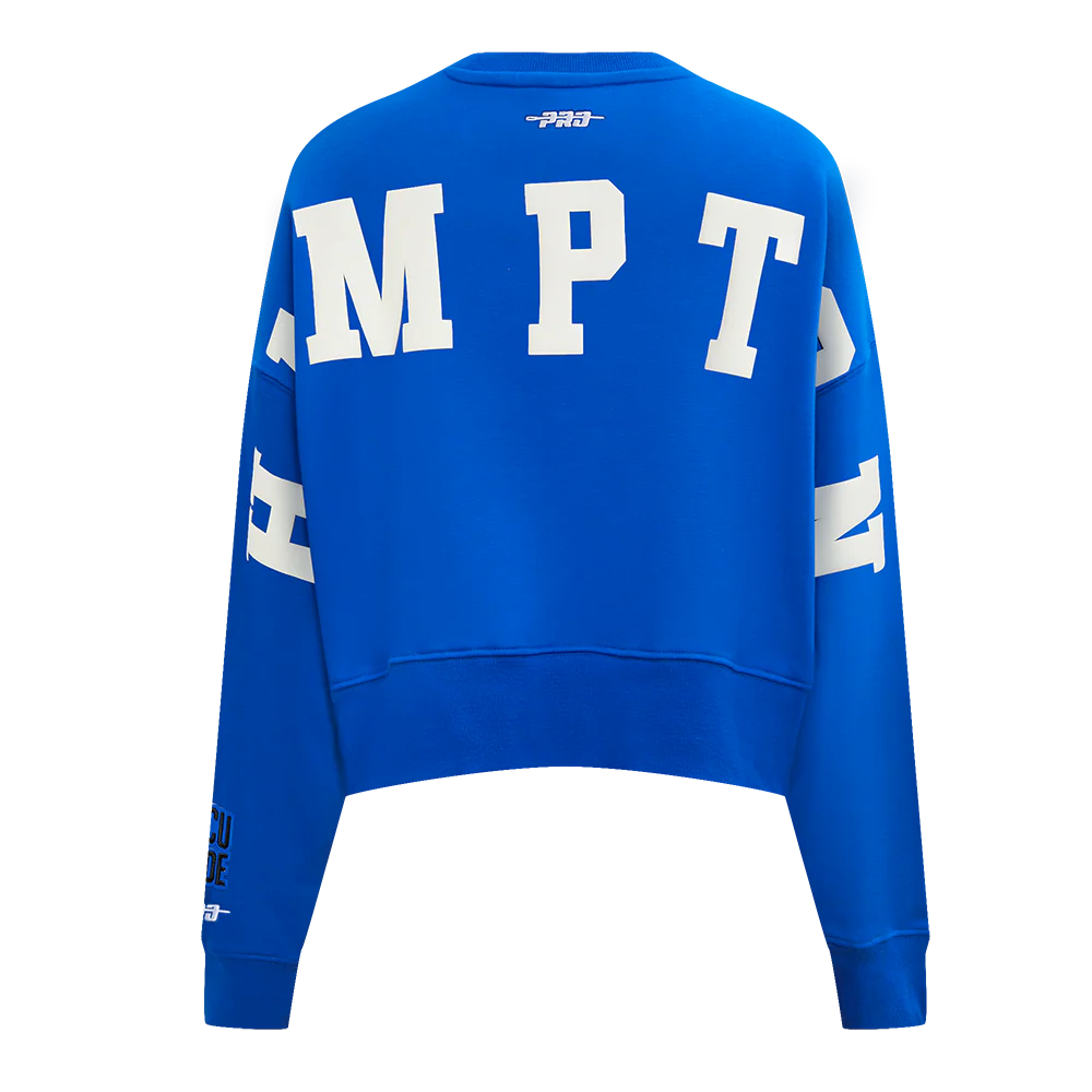 COLLEGE HAMPTON UNIVERSITY WINGSPAN WOMEN'S FLC CREWNECK (ROYAL BLUE) - Image 5