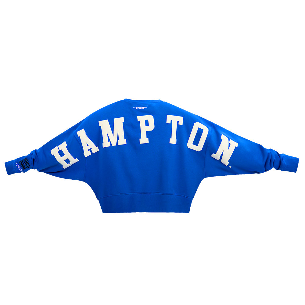 COLLEGE HAMPTON UNIVERSITY WINGSPAN WOMEN'S FLC CREWNECK (ROYAL BLUE) - Image 7