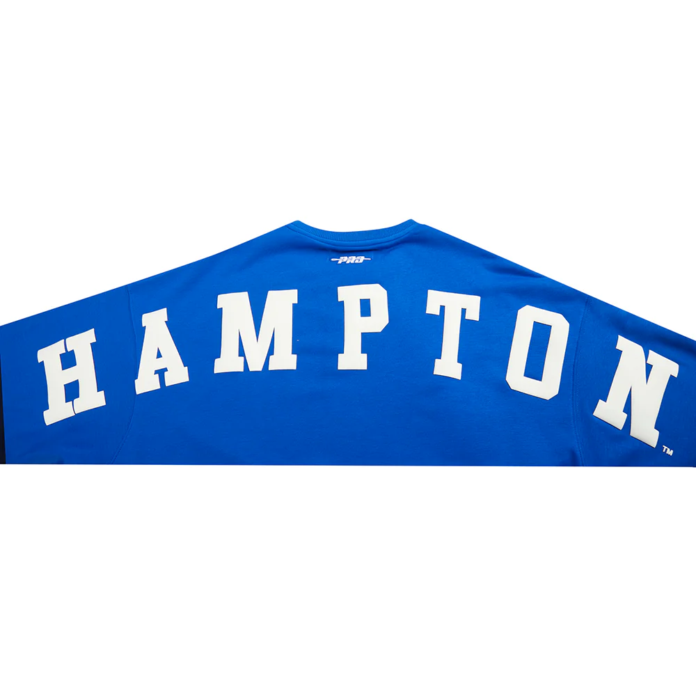 COLLEGE HAMPTON UNIVERSITY WINGSPAN WOMEN'S FLC CREWNECK (ROYAL BLUE) - Image 8