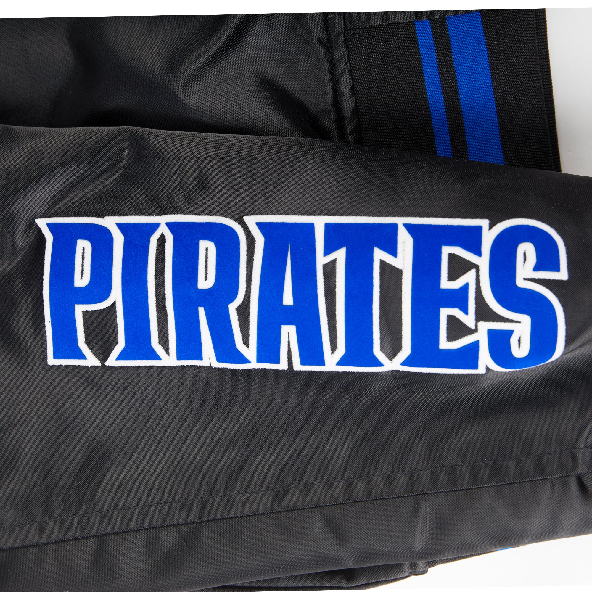 HAMPTON UNIVERSITY CLASSIC WOMEN'S RIB SATIN JACKET (BLACK/ROYAL BLUE/BLACK) - Image 8