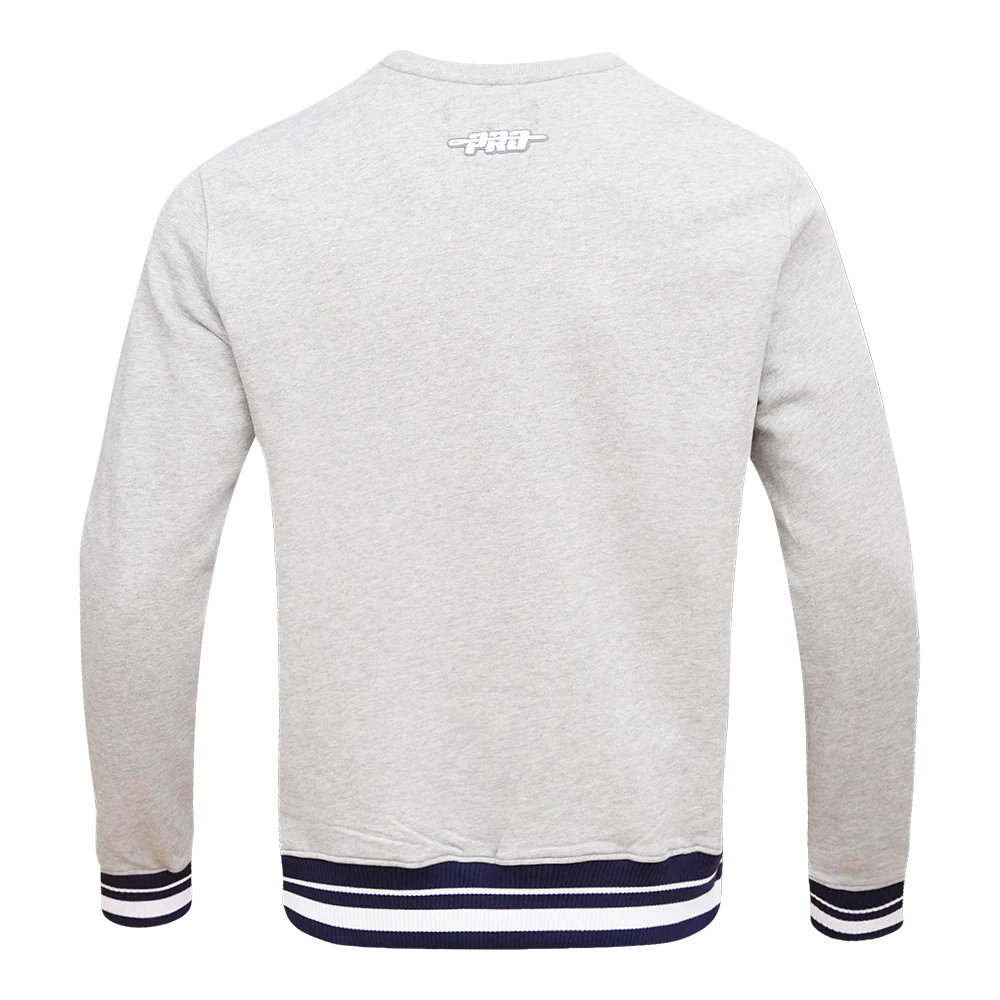 HOWARD UNIVERSITY CLASSIC MEN'S STACKED LOGO CREWNECK (HEATHER GREY/MIDNIGHT NAVY) - Image 4