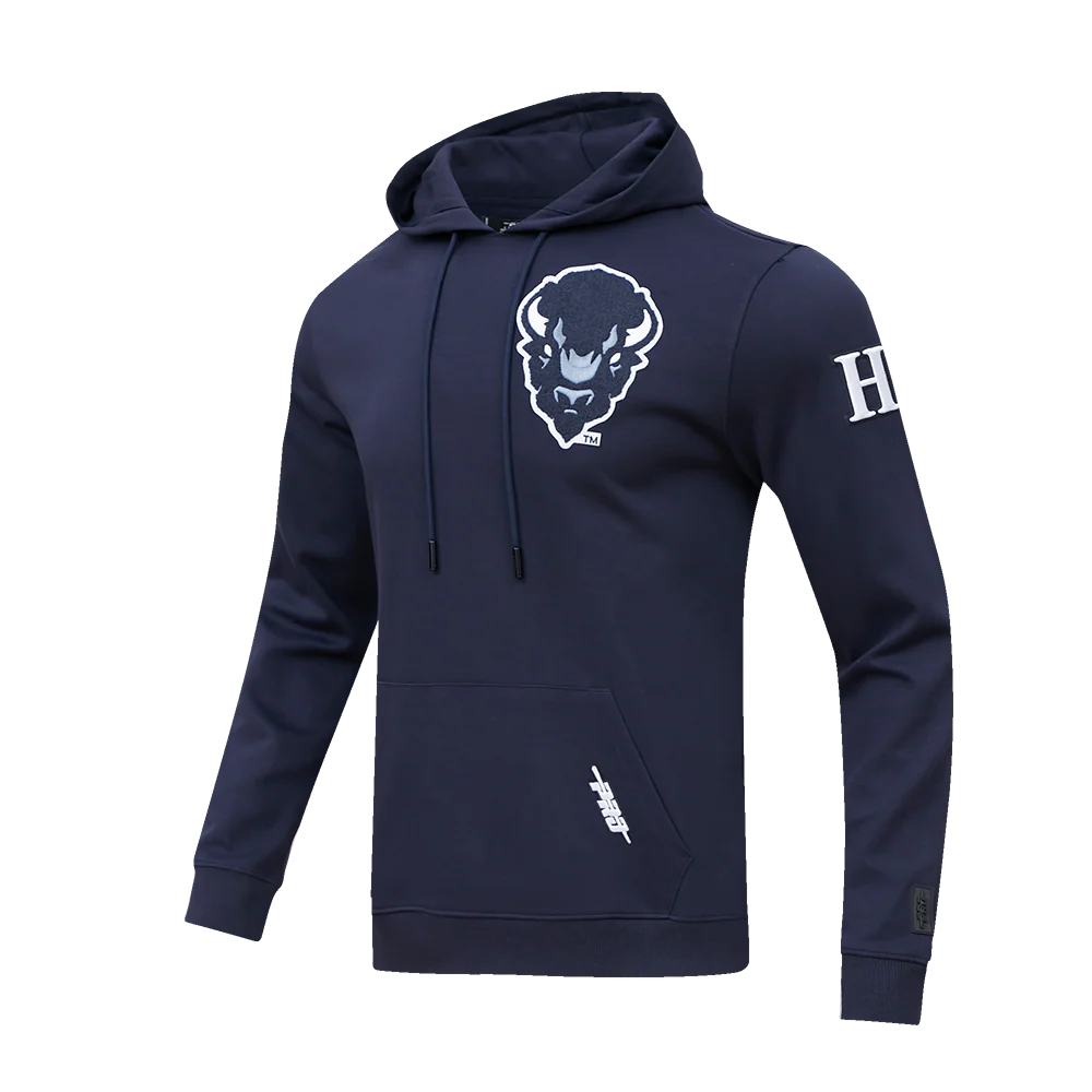 HOWARD UNIVERSITY CLASSIC MEN'S PULLOVER HOODIE (MIDNIGHT NAVY) - Image 2