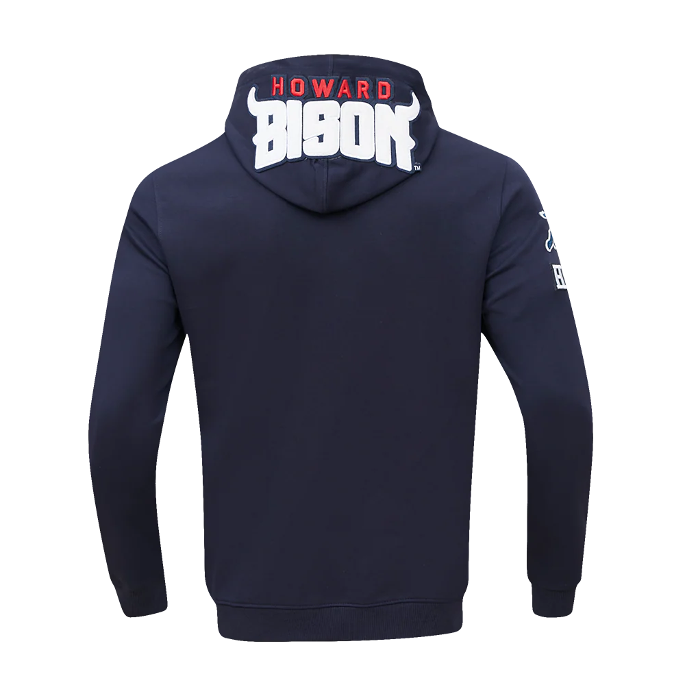 HOWARD UNIVERSITY CLASSIC MEN'S PULLOVER HOODIE (MIDNIGHT NAVY) - Image 4