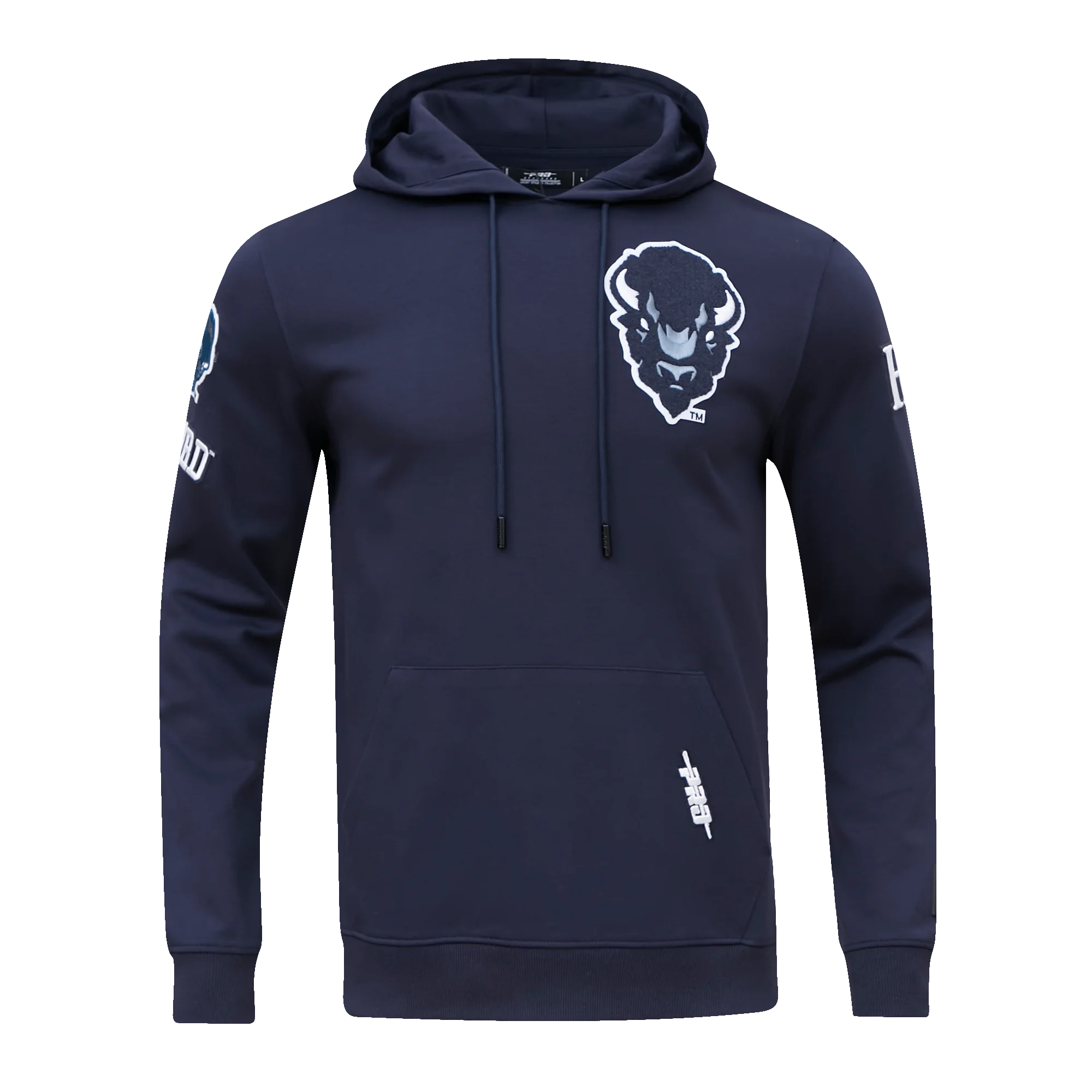 HOWARD UNIVERSITY CLASSIC MEN'S PULLOVER HOODIE (MIDNIGHT NAVY) - Image 9