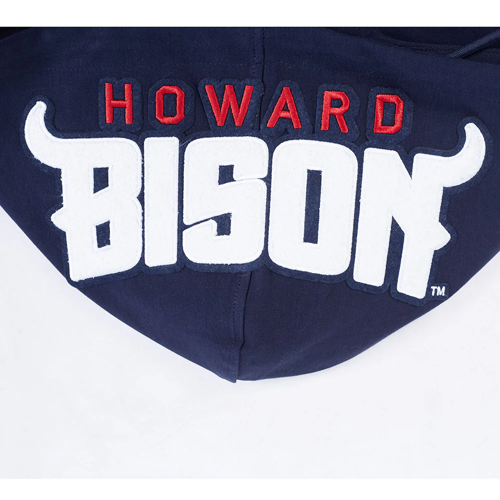 HOWARD UNIVERSITY CLASSIC MEN'S FULL ZIP PULLOVER HOODIE (MIDNIGHT NAVY) - Image 10