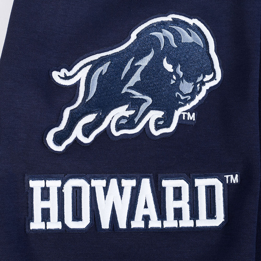 HOWARD UNIVERSITY CLASSIC MEN'S FULL ZIP PULLOVER HOODIE (MIDNIGHT NAVY) - Image 7