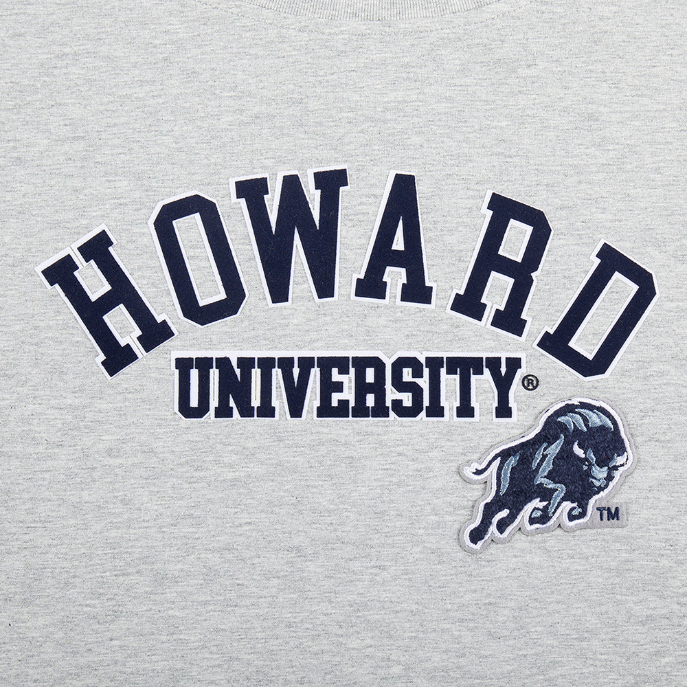 HOWARD UNIVERSITY CLASSIC WOMEN'S BOXY TEE (HEATHER GREY) - Image 5