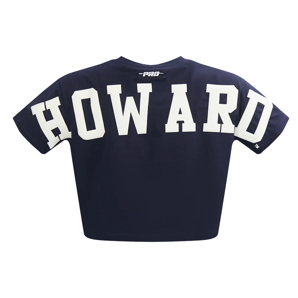 COLLEGE HOWARD UNIVERSITY WINGSPAN WOMEN'S SJ BOXY TEE (MIDNIGHT NAVY) - Image 7
