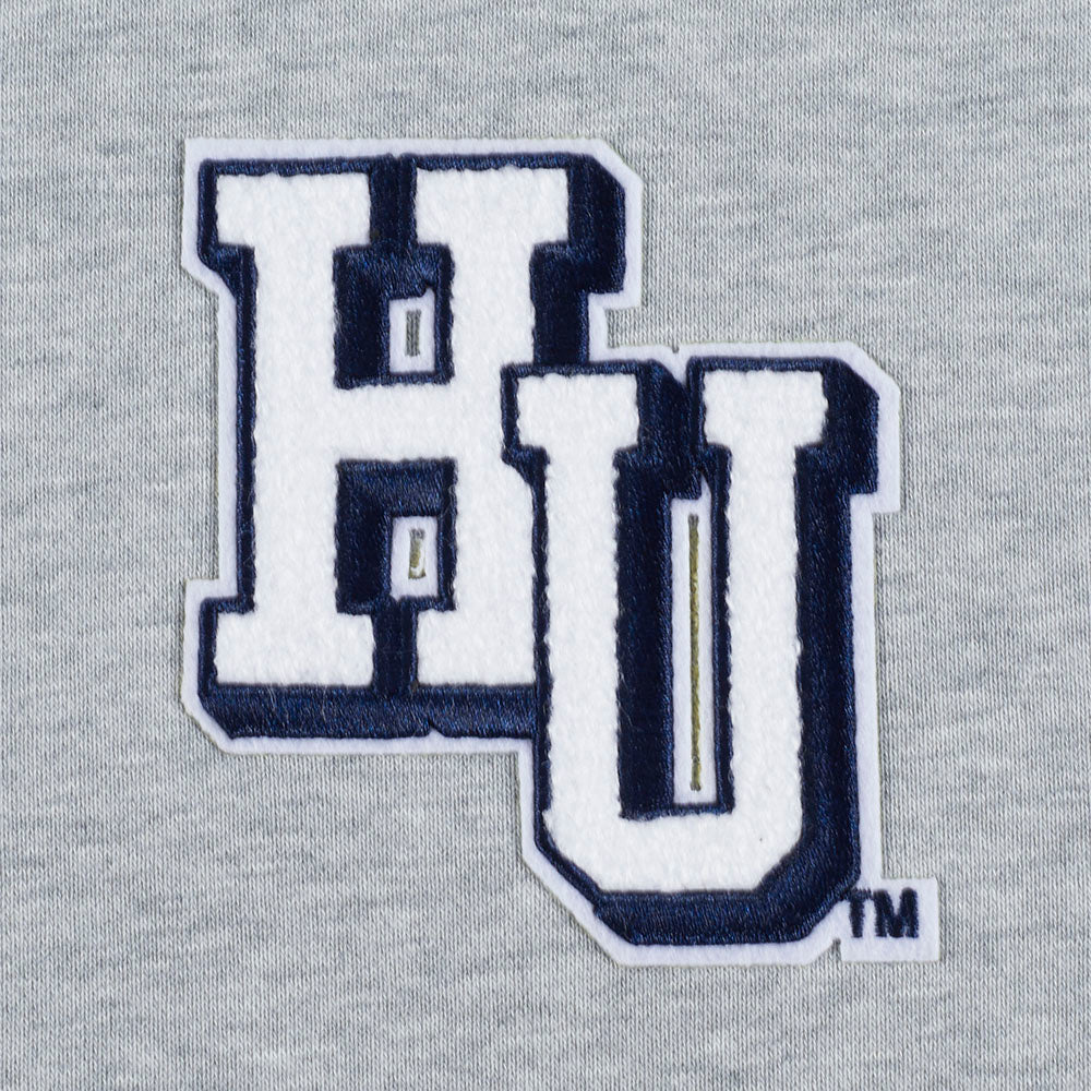 HOWARD UNIVERSITY CLASSIC WOMEN'S FLEECE CROPPED PULLOVER HOODIE (HEATHER GREY) - Image 5