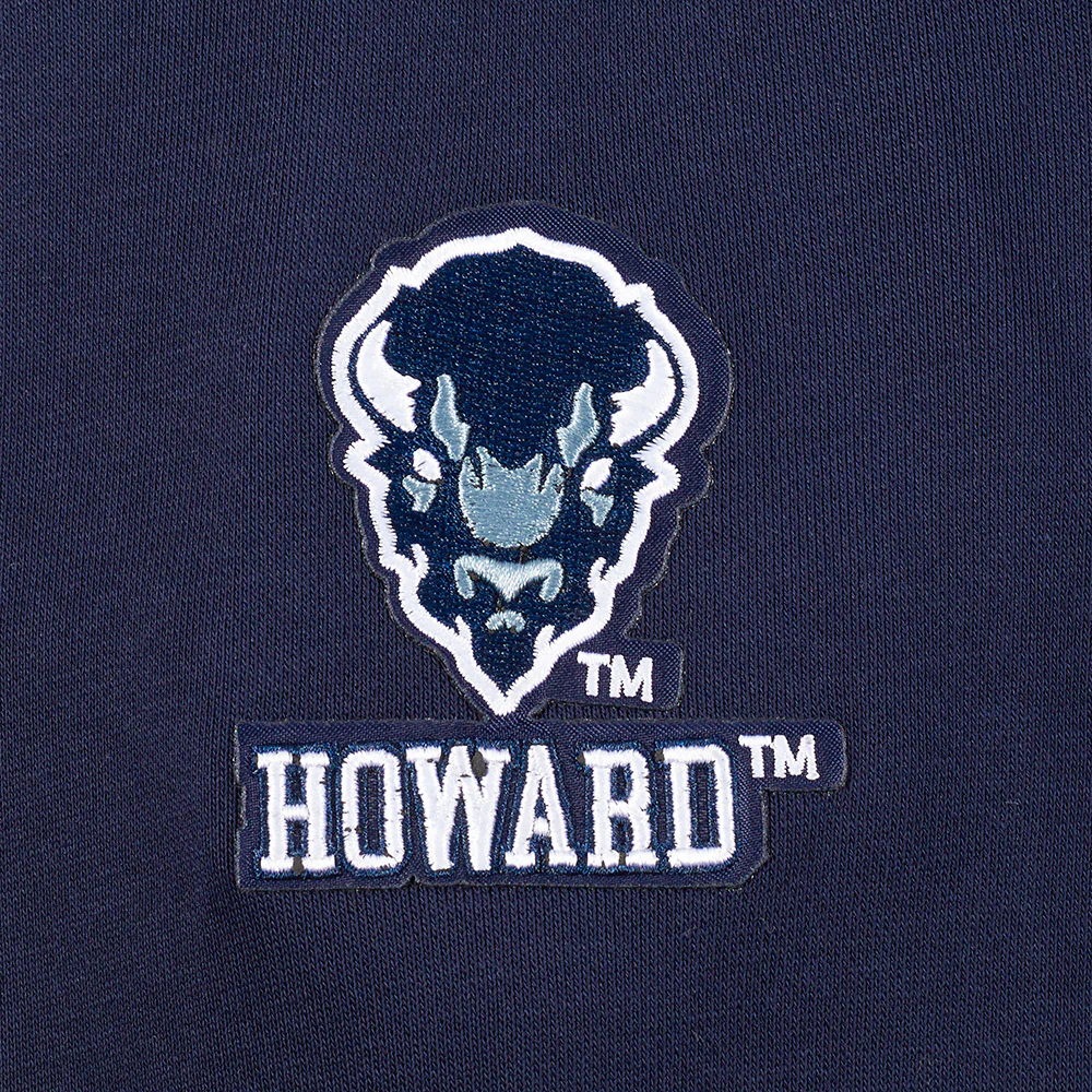 HOWARD UNIVERSITY CLASSIC WOMEN'S FLEECE CROPPED PULLOVER HOODIE (MIDNIGHT NAVY) - Image 8