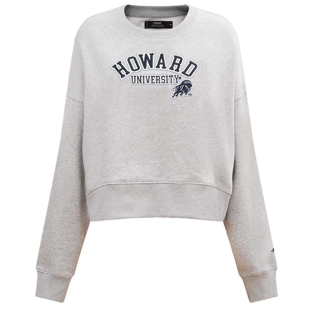 HOWARD UNIVERSITY CLASSIC FLEECE CREWNECK (HEATHER GREY) - Image 4