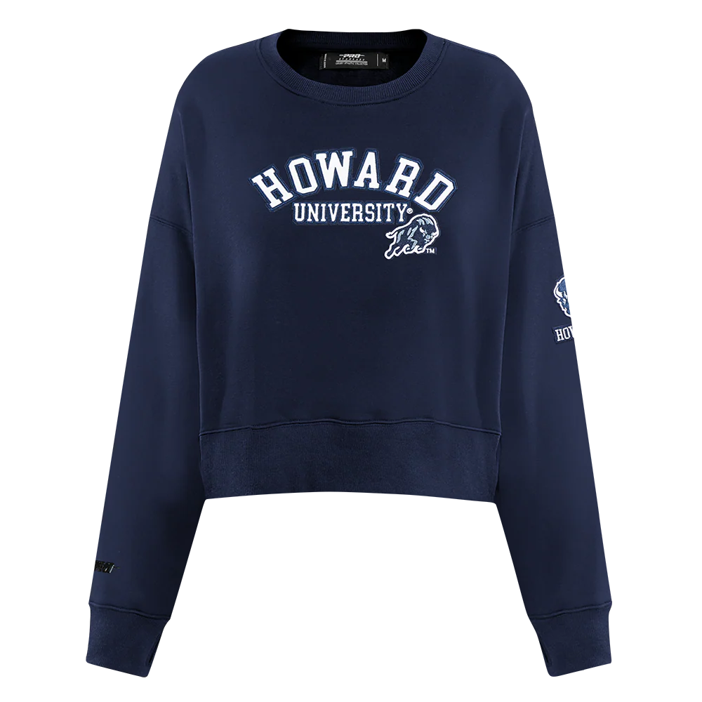 HOWARD UNIVERSITY CLASSIC FLEECE CREWNECK (MIDNIGHT NAVY) - Image 3