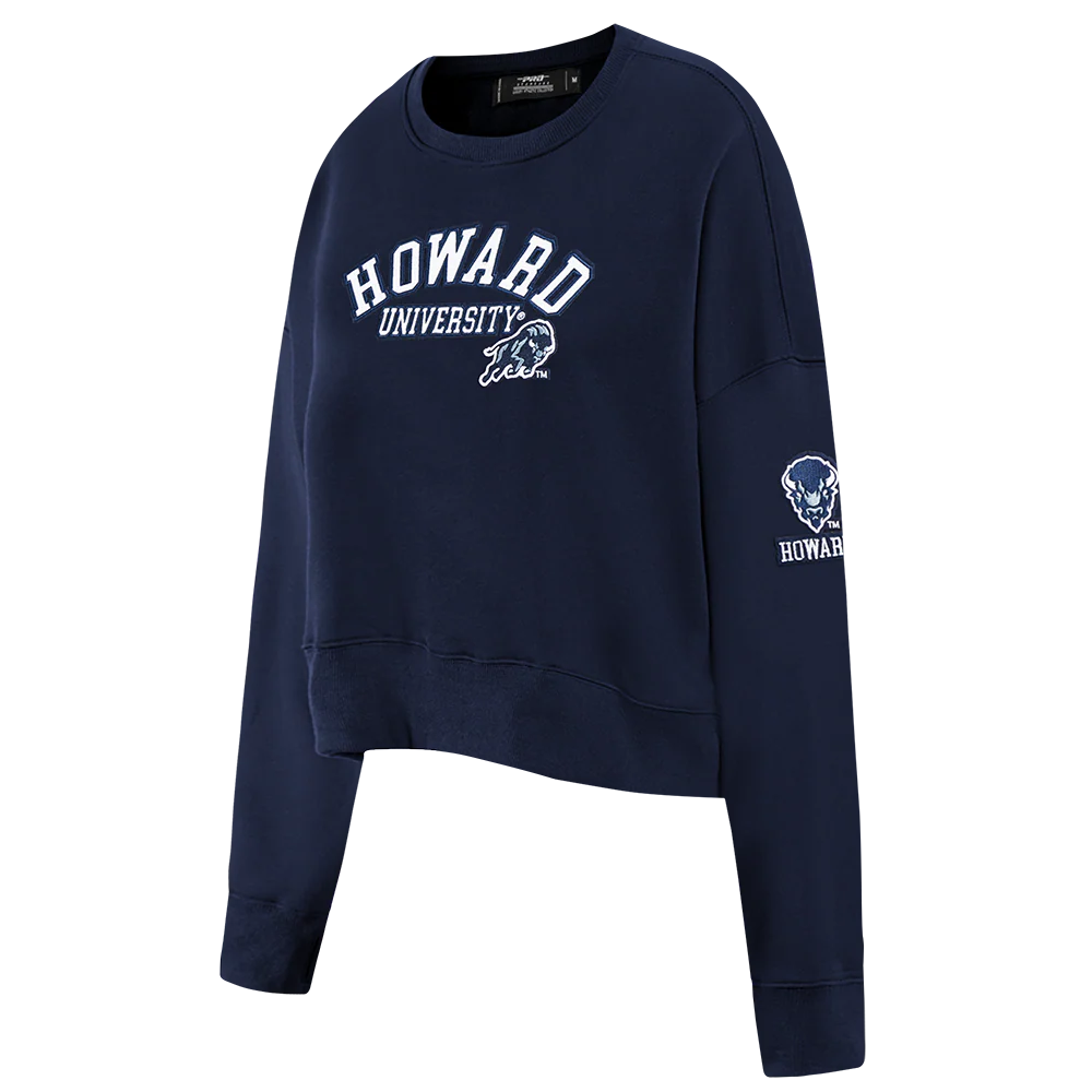 HOWARD UNIVERSITY CLASSIC FLEECE CREWNECK (MIDNIGHT NAVY) - Image 4