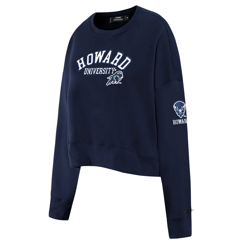 HOWARD UNIVERSITY CLASSIC FLEECE CREWNECK (MIDNIGHT NAVY) - Image 5