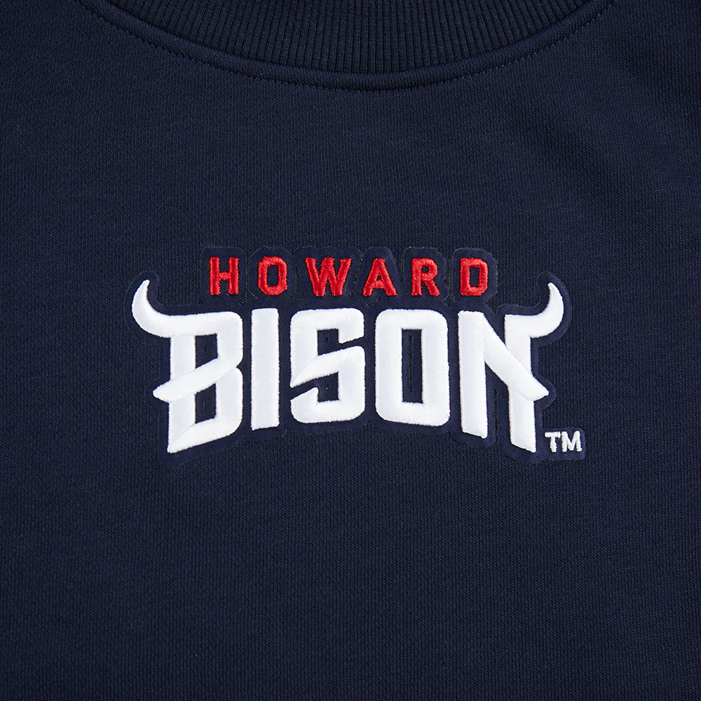 COLLEGE HOWARD UNIVERSITY WINGSPAN WOMEN'S FLC CREWNECK (MIDNIGHT NAVY) - Image 10