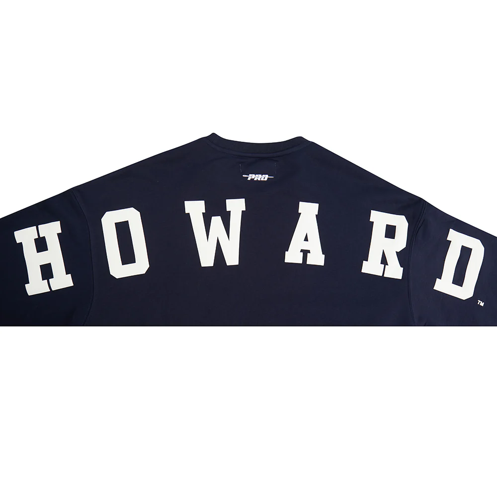 COLLEGE HOWARD UNIVERSITY WINGSPAN WOMEN'S FLC CREWNECK (MIDNIGHT NAVY) - Image 7