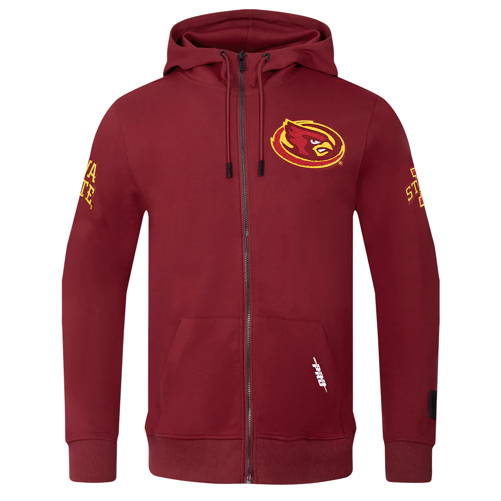 IOWA STATE UNIVERSITY CLASSIC MEN'S FZ PO HOODIE (CARDINAL RED)