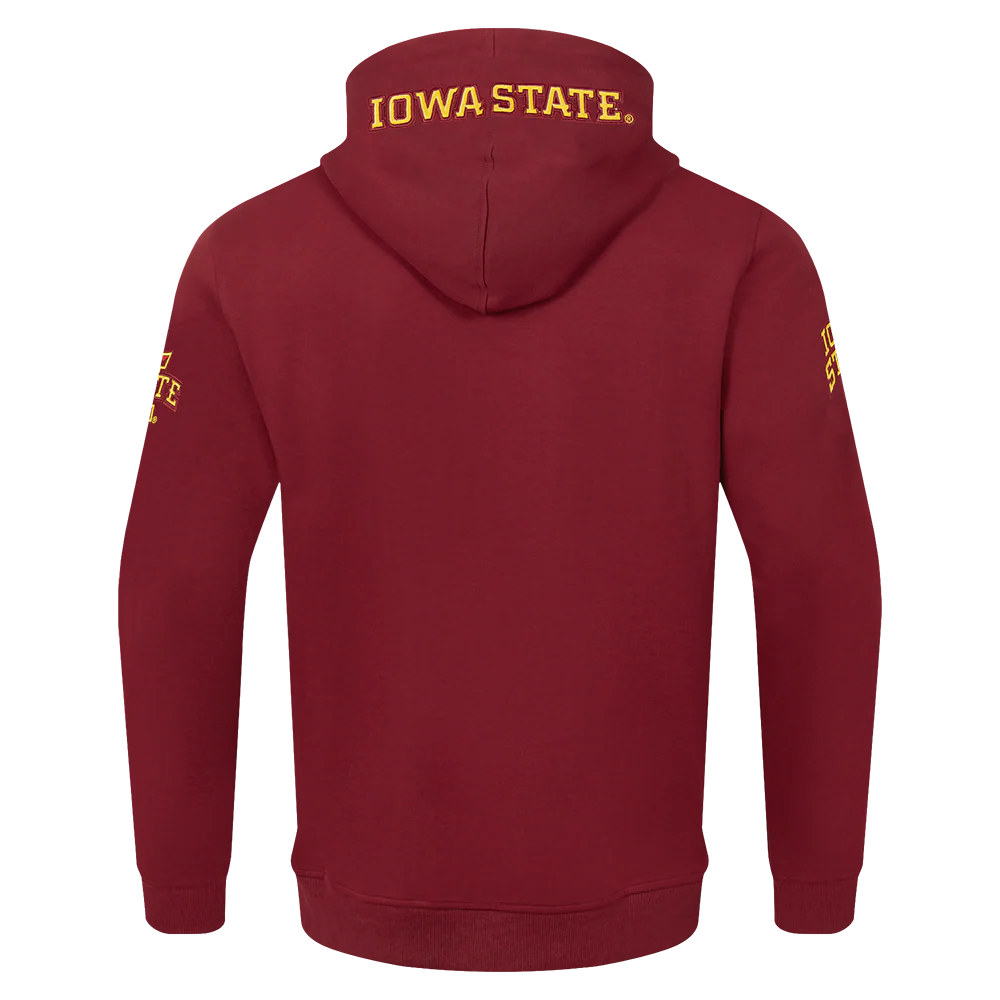 IOWA STATE UNIVERSITY CLASSIC MEN'S FZ PO HOODIE (CARDINAL RED) - Image 3