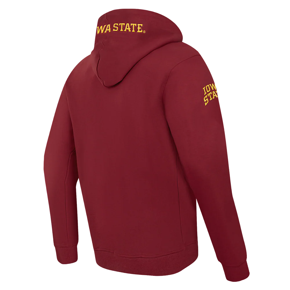 IOWA STATE UNIVERSITY CLASSIC MEN'S FZ PO HOODIE (CARDINAL RED) - Image 4