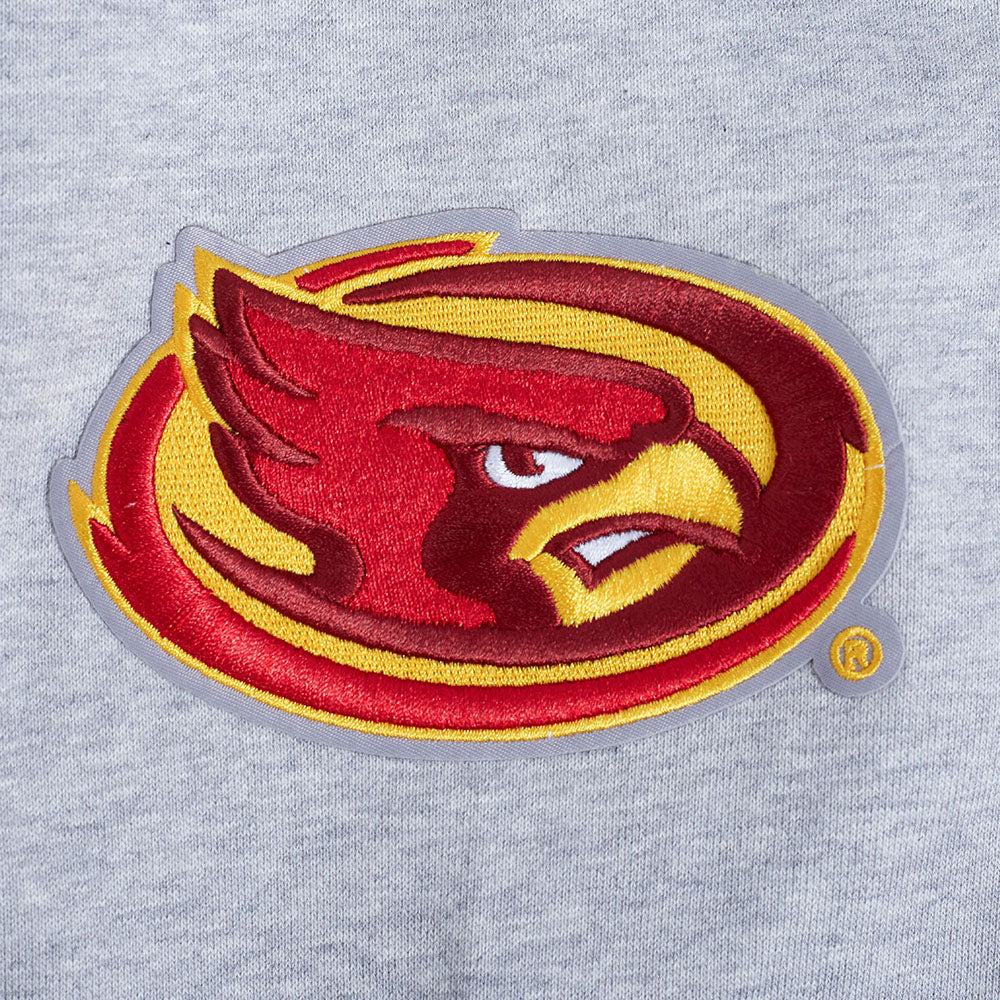 COLLEGE IOWA STATE UNIVERSITY COLLEGE CLASSIC CHENILLE MEN'S RIB FLC PO HOODIE (HEATHER GRAY/BLACK) - Image 5