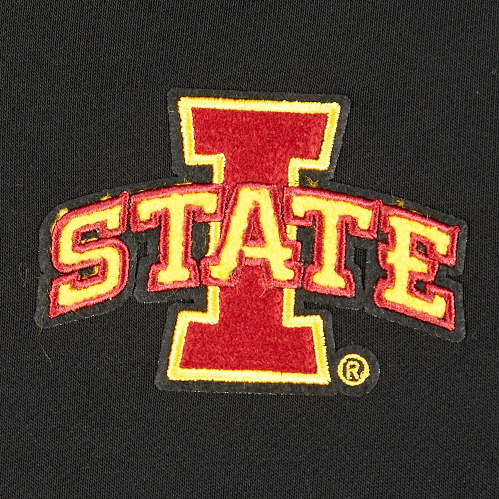 IOWA STATE UNIVERSITY CLASSIC FLEECE CROPPED PULLOVER HOODIE (BLACK) - Image 10
