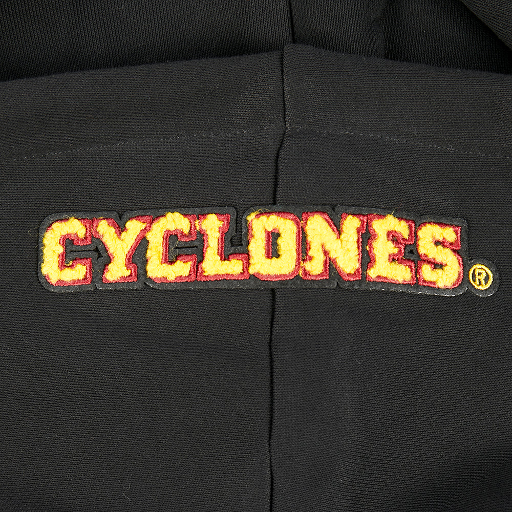 IOWA STATE UNIVERSITY CLASSIC FLEECE CROPPED PULLOVER HOODIE (BLACK) - Image 7