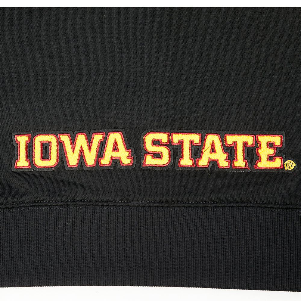 IOWA STATE UNIVERSITY CLASSIC FLEECE CROPPED PULLOVER HOODIE (BLACK) - Image 8