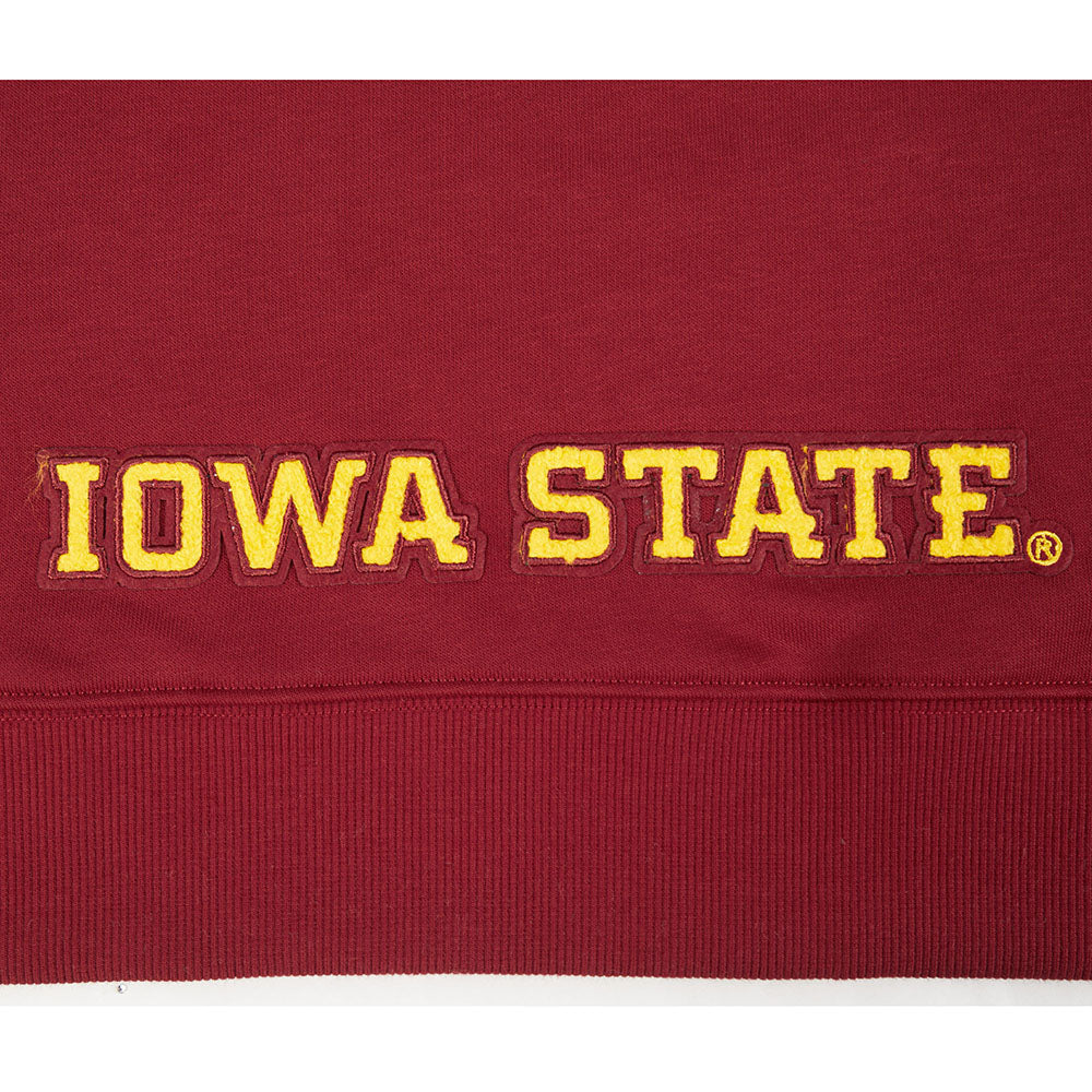 COLLEGE IOWA STATE UNIVERSITY CLASSIC WOMEN'S FLC CROPPED PO HOODIE (CARDINAL RED) - Image 5