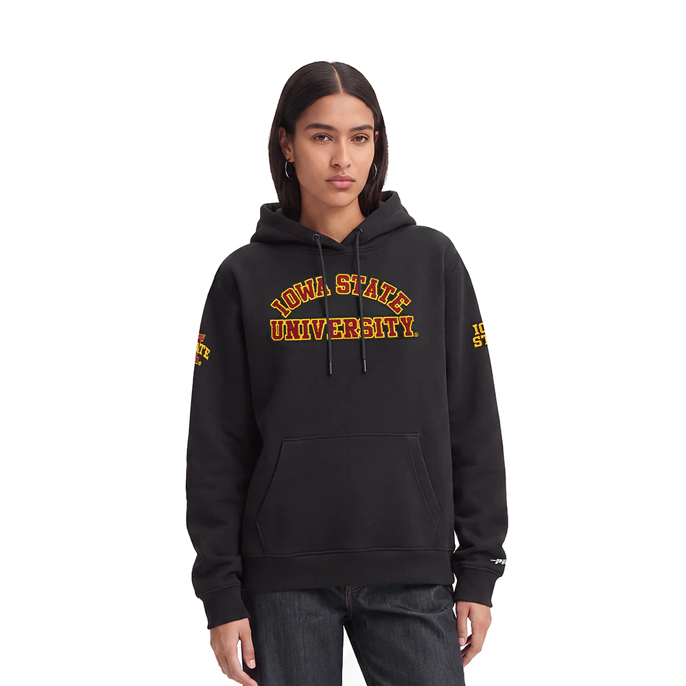 COLLEGE IOWA STATE UNIVERSITY CLASSIC WOMEN'S FLC PO HOODIE (BLACK)