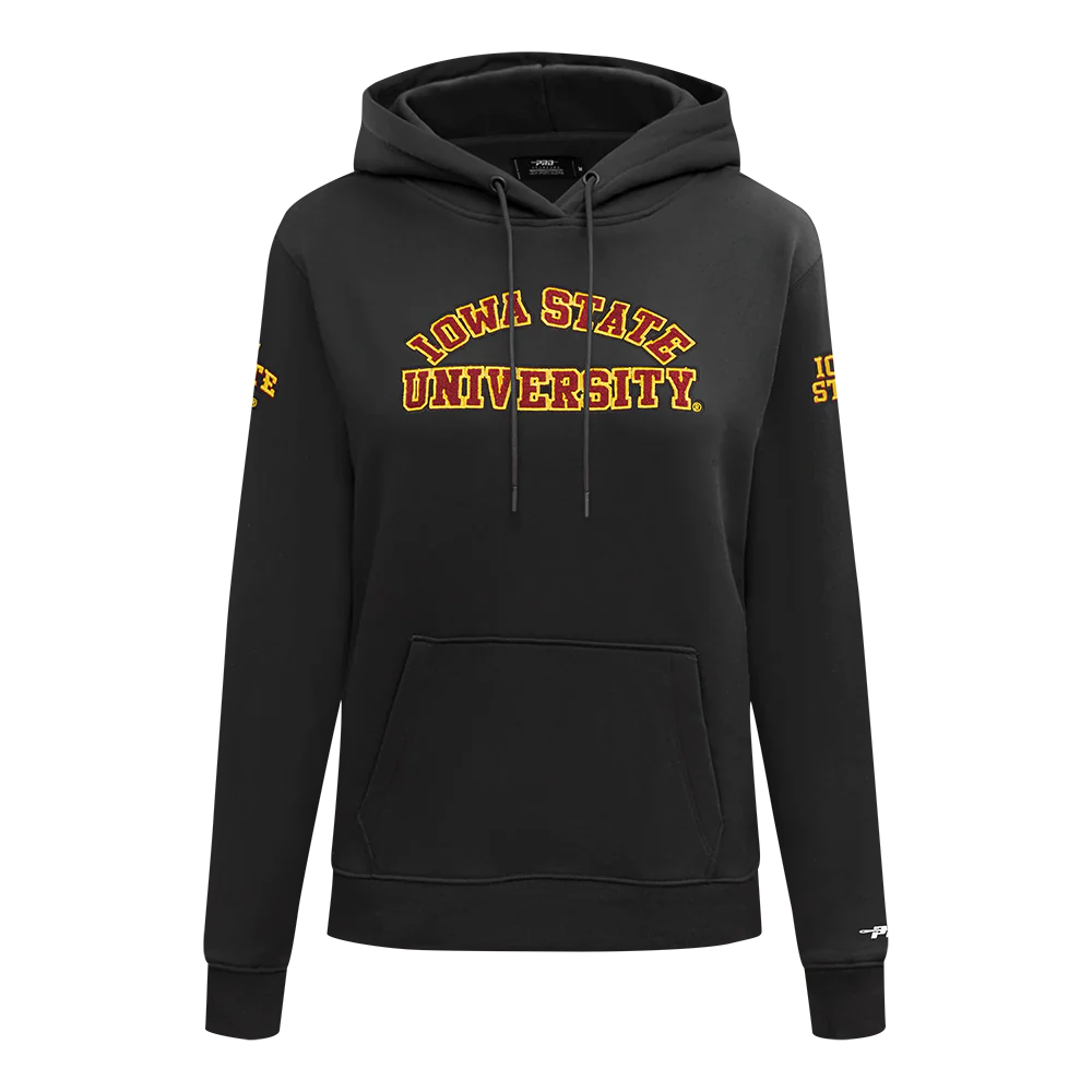 COLLEGE IOWA STATE UNIVERSITY CLASSIC WOMEN'S FLC PO HOODIE (BLACK) - Image 3