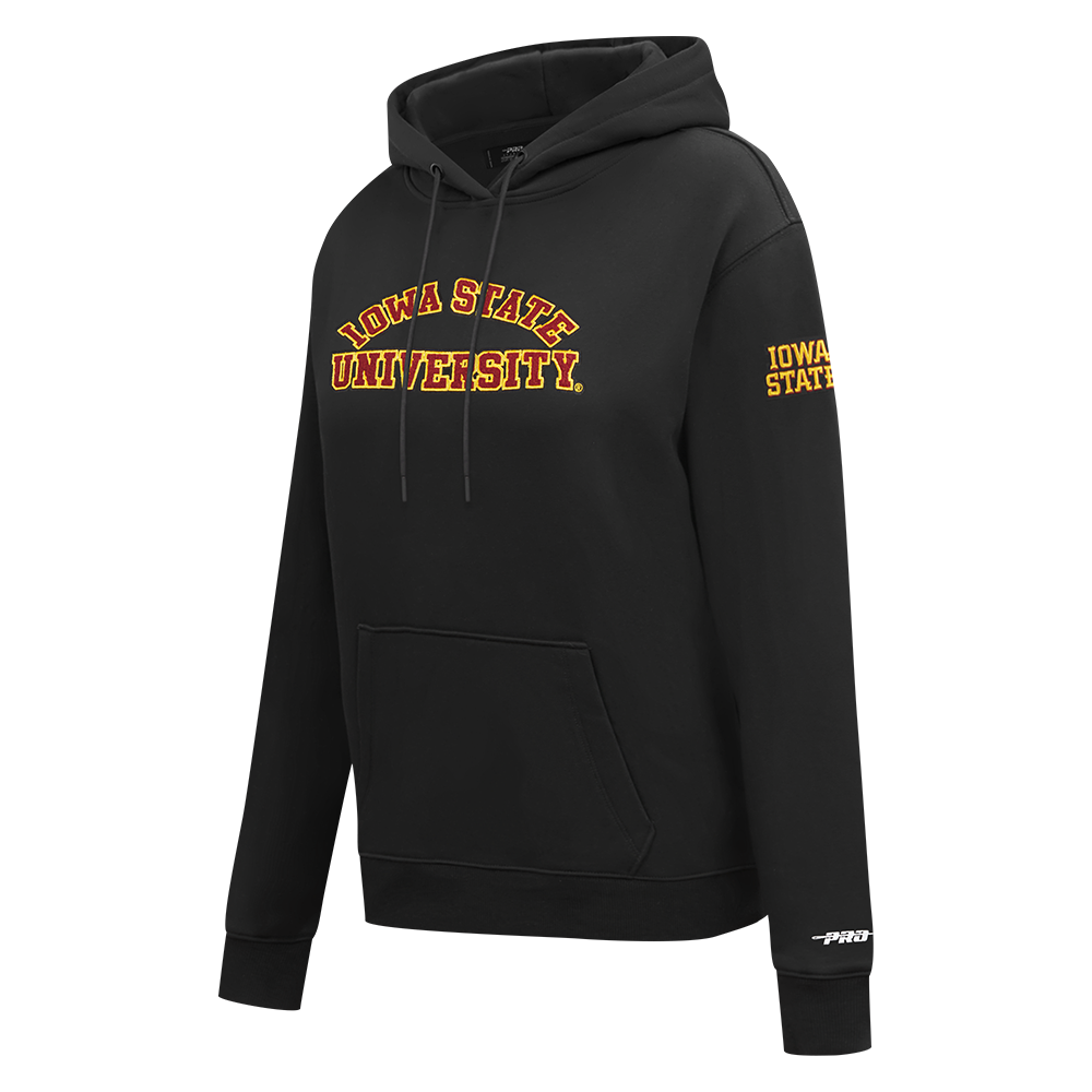 COLLEGE IOWA STATE UNIVERSITY CLASSIC WOMEN'S FLC PO HOODIE (BLACK) - Image 4