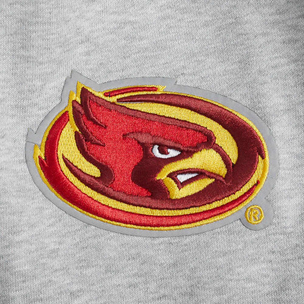 IOWA STATE UNIVERSITY CLASSIC WOMEN'S RIB FLEECE CREWNECK (HEATHER GRAY/BLACK) - Image 5