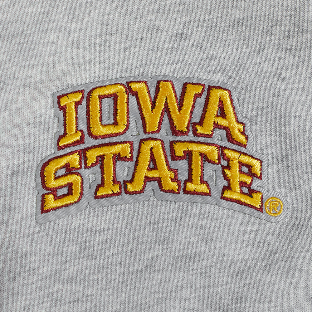 IOWA STATE UNIVERSITY CLASSIC WOMEN'S RIB FLEECE CREWNECK (HEATHER GRAY/BLACK) - Image 7