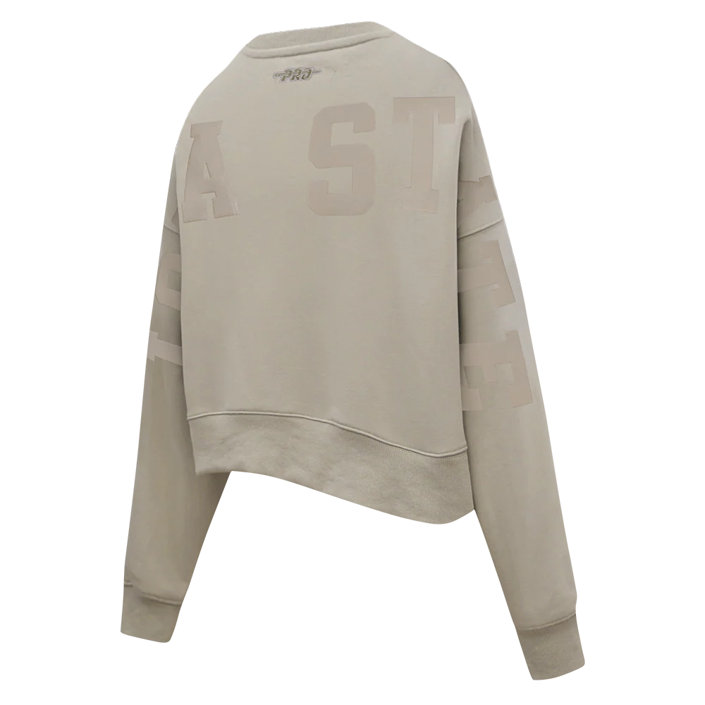 COLLEGE IOWA STATE UNIVERSITY WINGSPAN WOMEN'S FLC CREWNECK (TAUPE) - Image 6