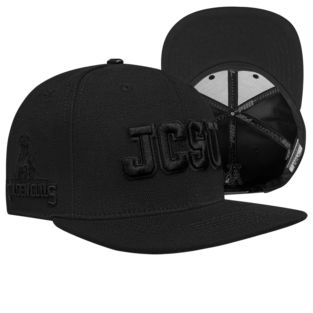 JOHNSON C. SMITH UNIVERSITY NEUTRAL MEN'S SNAPBACK HAT (BLACK) - Image 7
