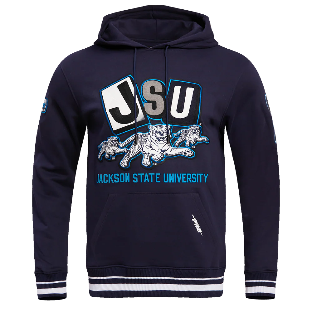 JACKSON STATE UNIVERSITY HOMECOMING MEN'S RIB PULLOVER HOODIE (MIDNIGHT NAVY)