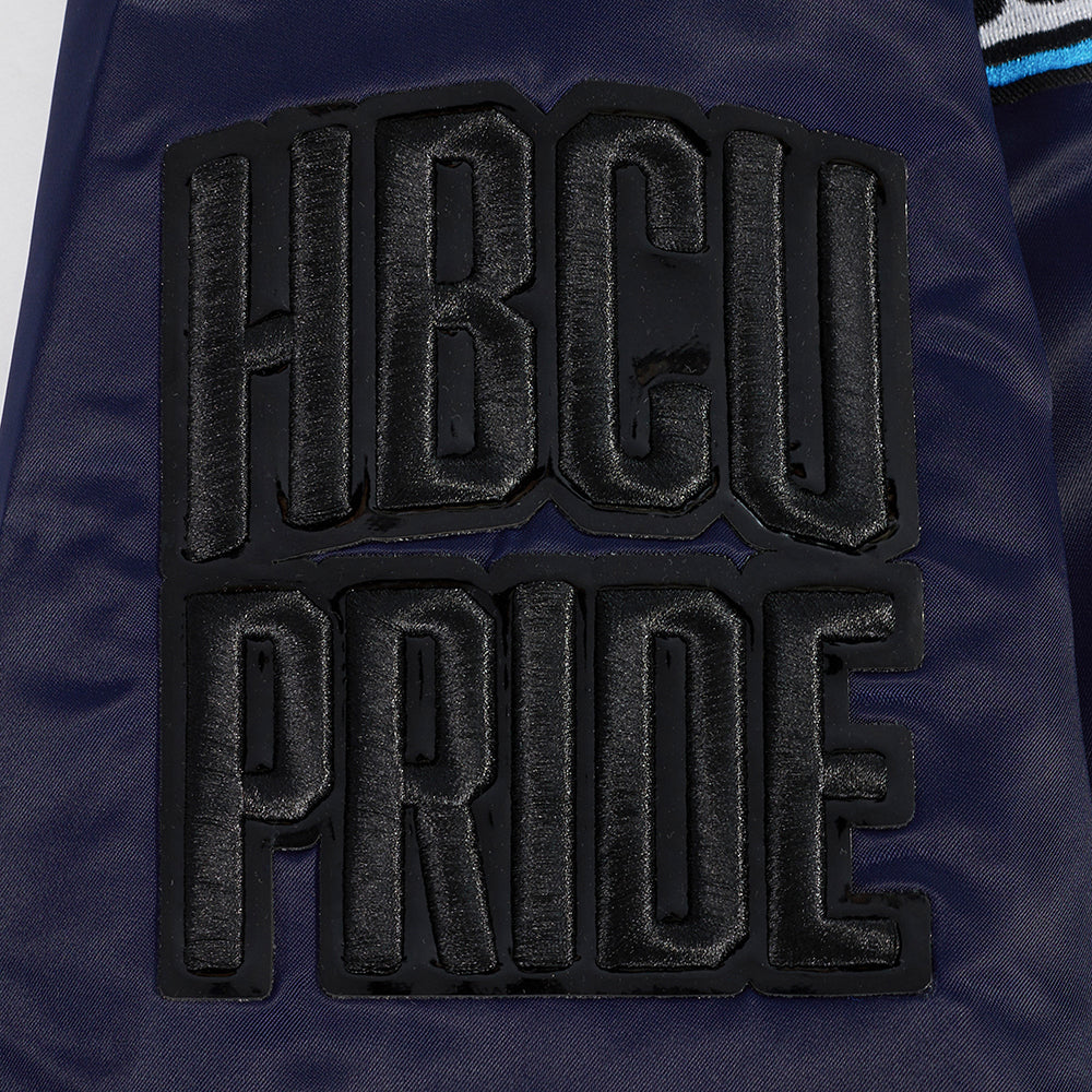 JACKSON STATE UNIVERSITY HOMECOMING MEN'S RIB SATIN JACKET (MIDNIGHT NAVY) - Image 8